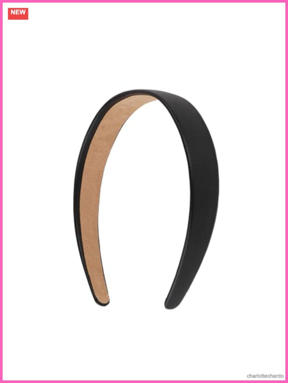 1 Inch Vegan Leather Headband Soft Non-Slip No Teeth Hair Accessory